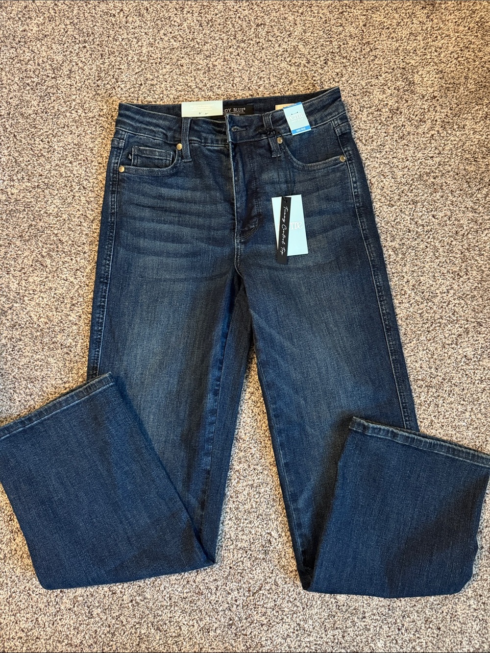 Judy Blue Dark Wash Straight-Leg Petite Jeans - Deep Indigo